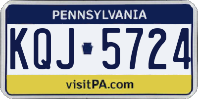 PA license plate KQJ5724