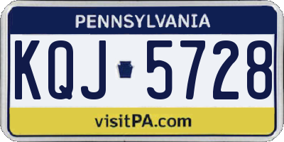PA license plate KQJ5728