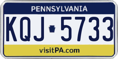 PA license plate KQJ5733