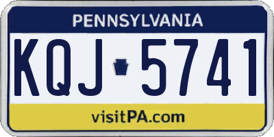 PA license plate KQJ5741
