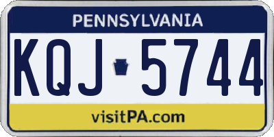 PA license plate KQJ5744