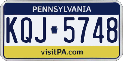 PA license plate KQJ5748