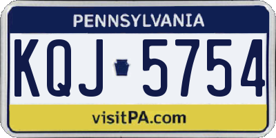 PA license plate KQJ5754