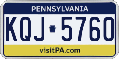PA license plate KQJ5760
