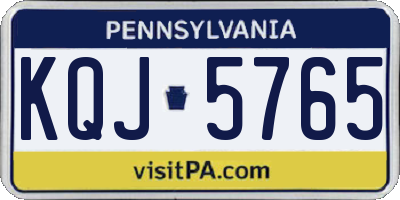 PA license plate KQJ5765