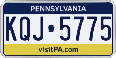 PA license plate KQJ5775
