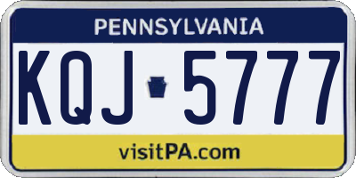 PA license plate KQJ5777