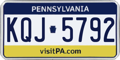 PA license plate KQJ5792