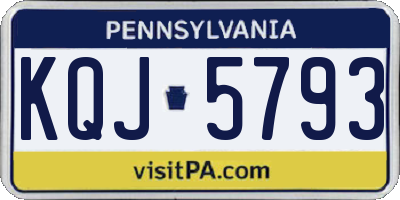 PA license plate KQJ5793