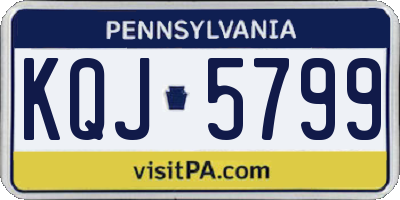 PA license plate KQJ5799