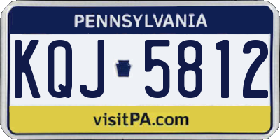 PA license plate KQJ5812