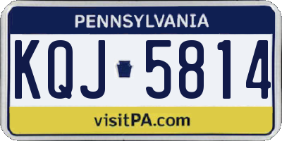 PA license plate KQJ5814