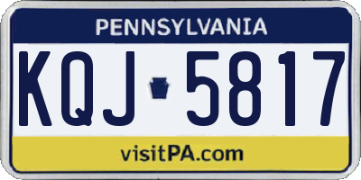 PA license plate KQJ5817