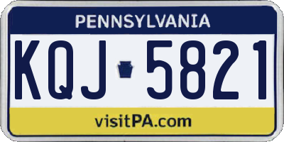 PA license plate KQJ5821