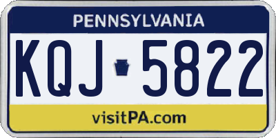 PA license plate KQJ5822