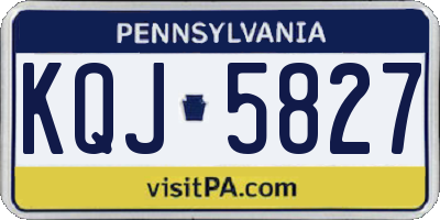 PA license plate KQJ5827
