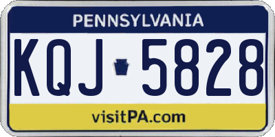 PA license plate KQJ5828