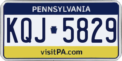 PA license plate KQJ5829