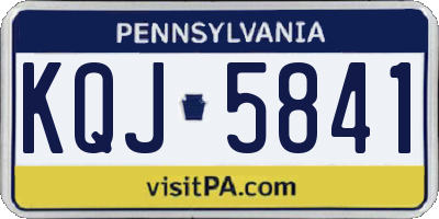 PA license plate KQJ5841