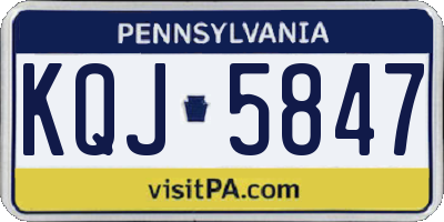 PA license plate KQJ5847