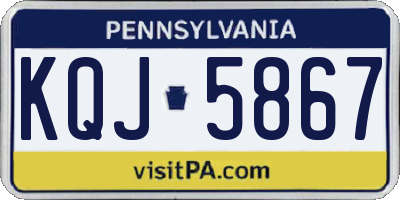 PA license plate KQJ5867