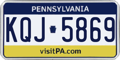PA license plate KQJ5869