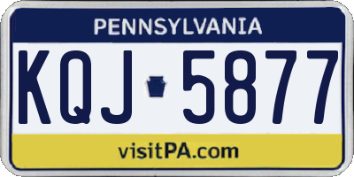 PA license plate KQJ5877