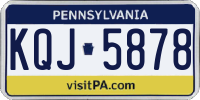 PA license plate KQJ5878