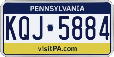 PA license plate KQJ5884