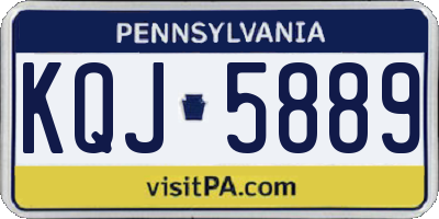 PA license plate KQJ5889