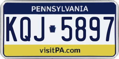 PA license plate KQJ5897