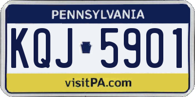 PA license plate KQJ5901