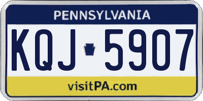PA license plate KQJ5907