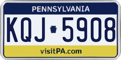 PA license plate KQJ5908