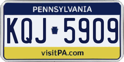 PA license plate KQJ5909