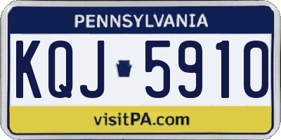 PA license plate KQJ5910