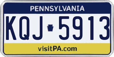 PA license plate KQJ5913
