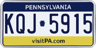 PA license plate KQJ5915