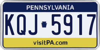 PA license plate KQJ5917