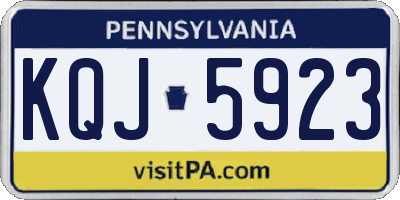 PA license plate KQJ5923