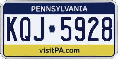 PA license plate KQJ5928