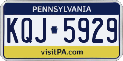 PA license plate KQJ5929