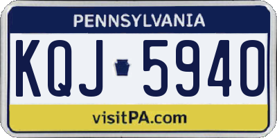 PA license plate KQJ5940