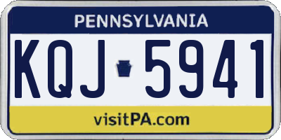 PA license plate KQJ5941