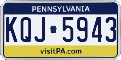 PA license plate KQJ5943