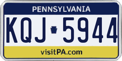 PA license plate KQJ5944