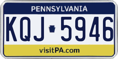 PA license plate KQJ5946