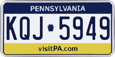 PA license plate KQJ5949