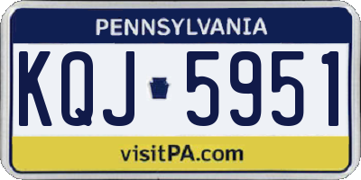 PA license plate KQJ5951