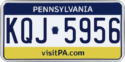 PA license plate KQJ5956